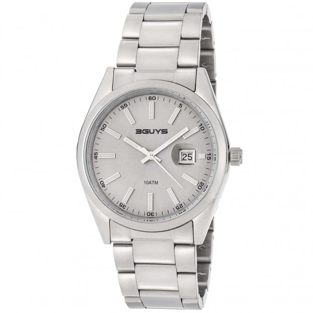 Ρολόι 3GUYS Silver Stainless Steel Bracelet - 3G15002