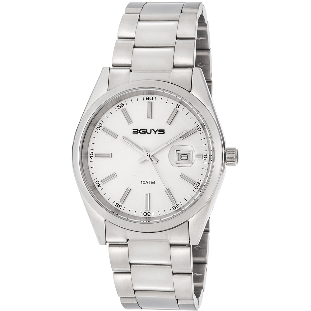 Ρολόι 3GUYS Silver Stainless Steel Bracelet - 3G15003
