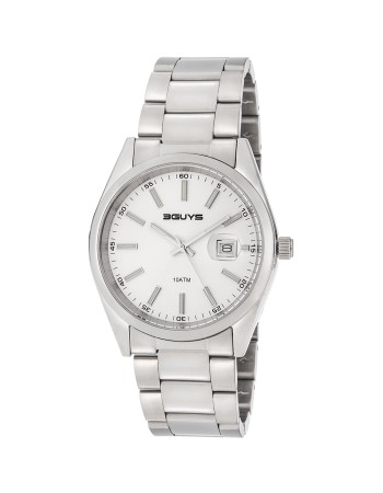 Ρολόι 3GUYS Silver Stainless Steel Bracelet - 3G15003