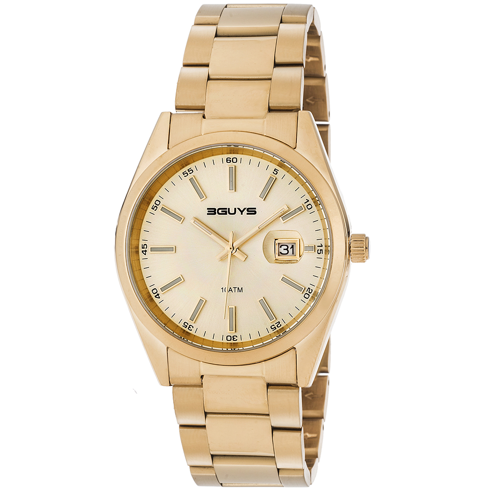 Ρολόι 3GUYS Gold Stainless Steel Bracelet - 3G15006