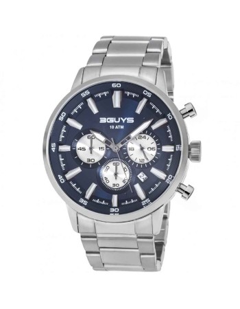 Ρολόι 3GUYS Chronograph Silver Stainless Steel Bracelet - 3G27003