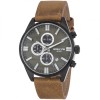 Ρολόι 3GUYS Chronograph Brown Leather Strap - 3G28003