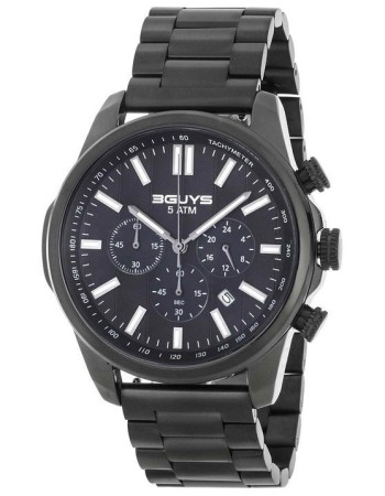 Ρολόι 3GUYS Chronograph Black Stainless Steel Bracelet - 3G41024