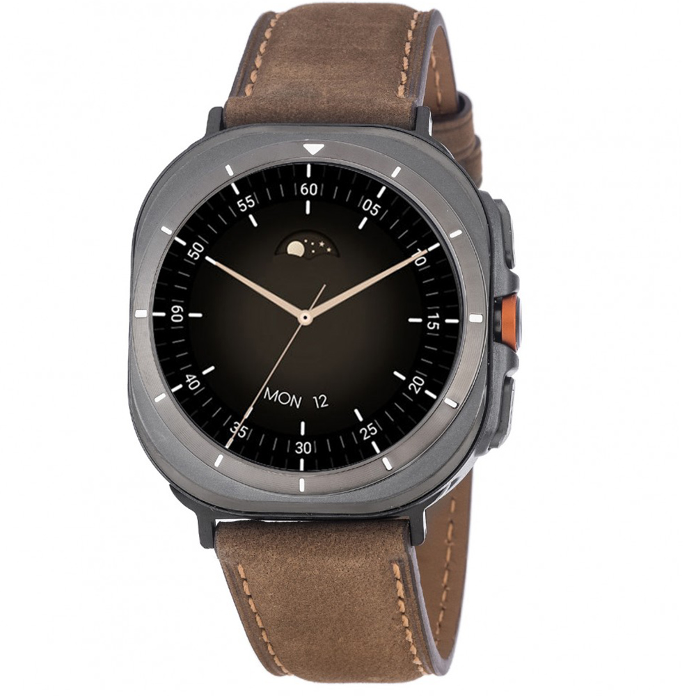 Ρολόι 3GUYS Smartwatch Brown Leather Strap - 3GW4072