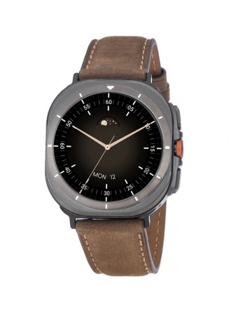 Ρολόι 3GUYS Smartwatch Brown Leather Strap