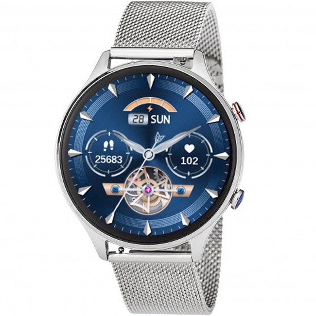 Ρολόι 3GUYS Smartwatch Silver Stainless Steel Bracelet - 3GW5093