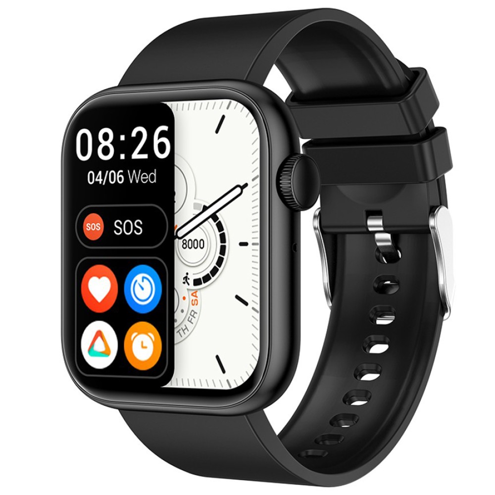 Ρολόι 3GUYS Smartwatch Black Rubber Strap - 3GW6701
