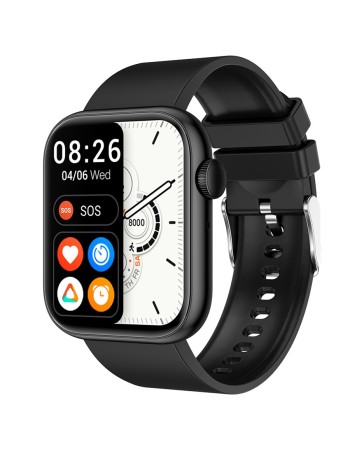 Ρολόι 3GUYS Smartwatch Black Rubber Strap - 3GW6701