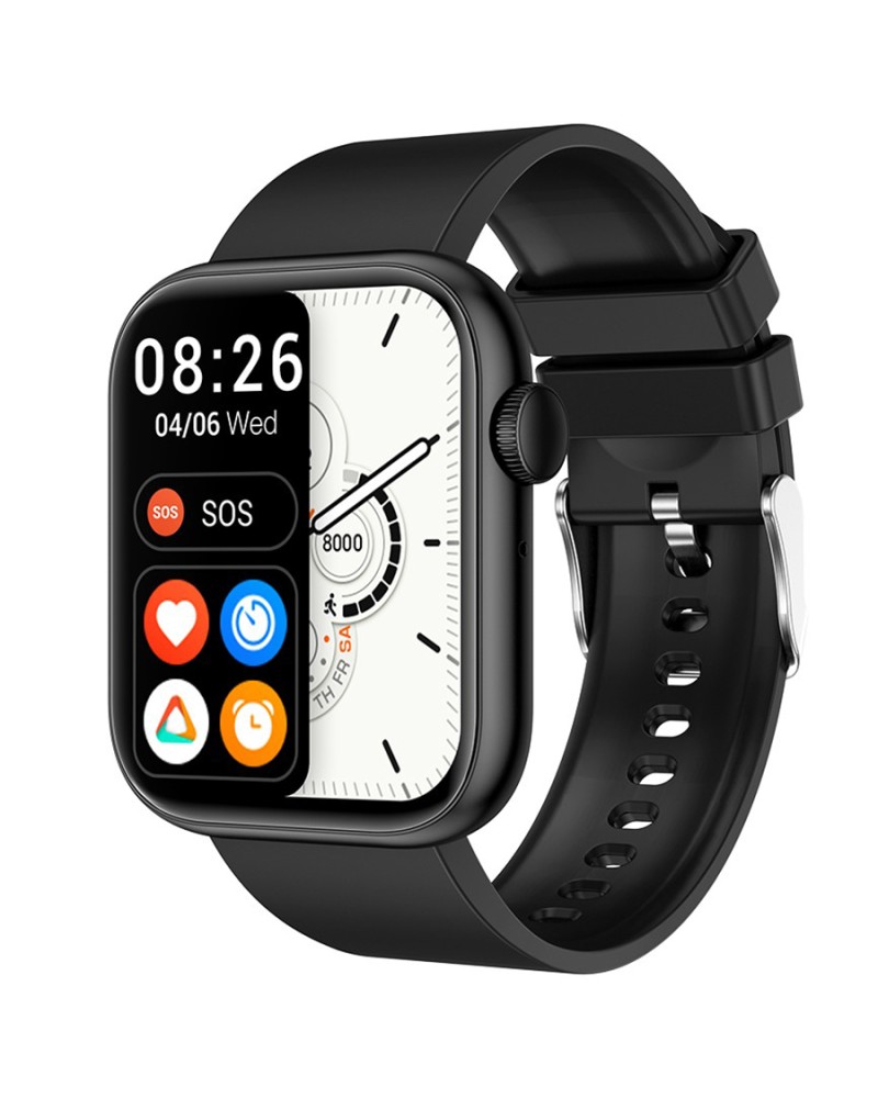 Ρολόι 3GUYS Smartwatch Black Rubber Strap - 3GW6701