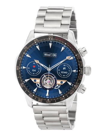 Ρολόι 3GUYS Smartwatch Silver Stainless Steel Bracelet - 3GW6804