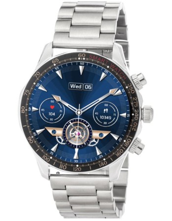 Ρολόι 3GUYS Smartwatch Silver Stainless Steel Bracelet - 3GW6804