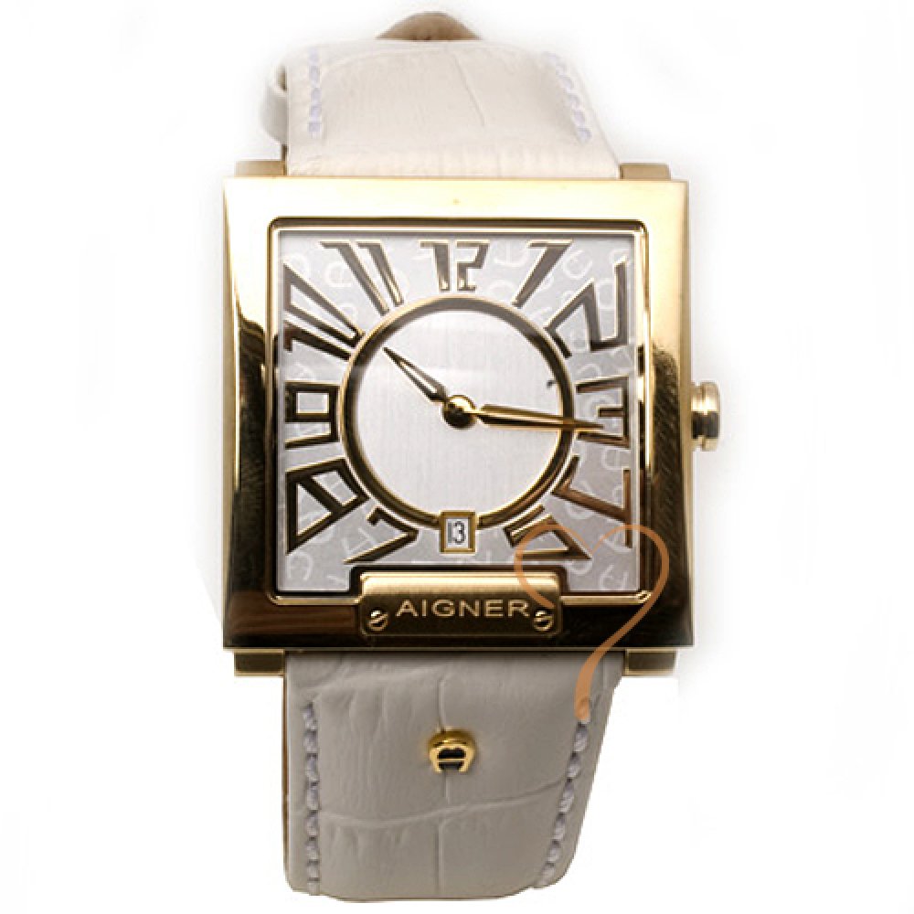 Ρολόι Aigner White Gold Leather Strap - A27135