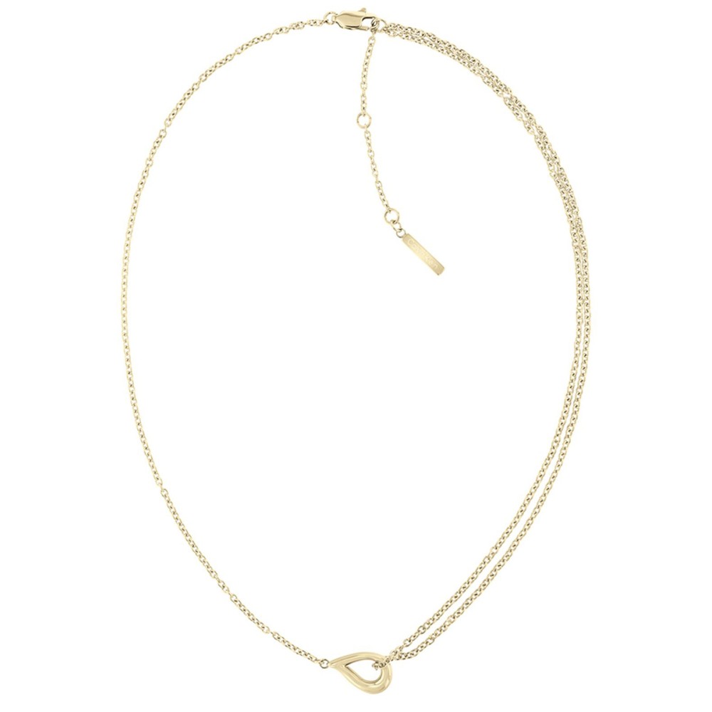 Κολιέ CALVIN KLEIN Γυναικείο Διπλό σε σχήμα Δάκρυ από επιχρυσωμένο ανοξείδωτο ατσάλι 35000080 - 35000081