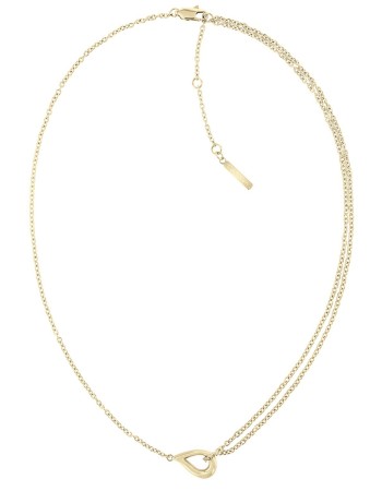 Κολιέ CALVIN KLEIN Γυναικείο Διπλό σε σχήμα Δάκρυ από επιχρυσωμένο ανοξείδωτο ατσάλι 35000080 - 35000081