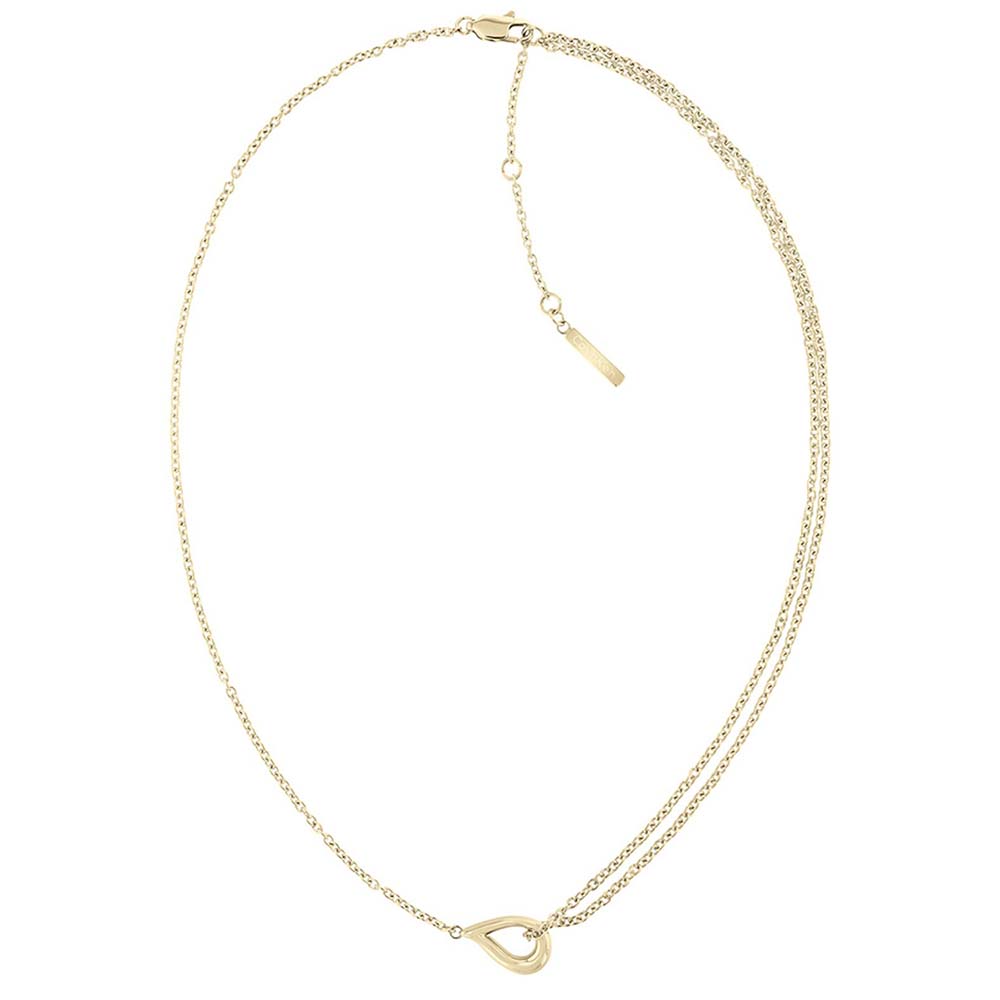 Κολιέ CALVIN KLEIN Γυναικείο Διπλό σε σχήμα Δάκρυ από επιχρυσωμένο ανοξείδωτο ατσάλι 35000080 - 35000081