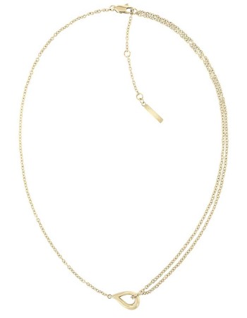 Κολιέ CALVIN KLEIN Γυναικείο Διπλό σε σχήμα Δάκρυ από επιχρυσωμένο ανοξείδωτο ατσάλι 35000080 - 35000081