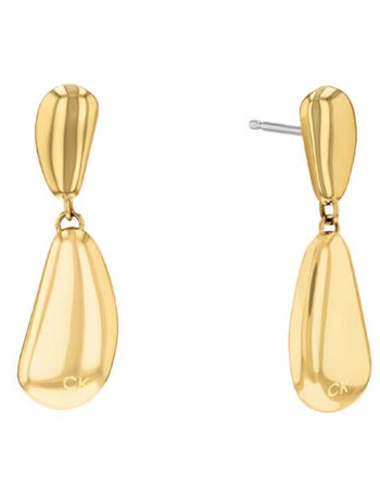 Σκουλαρίκια CALVIN KLEIN, από επιχρυσωμένο ανοξείδωτο ατσάλι - 35000607