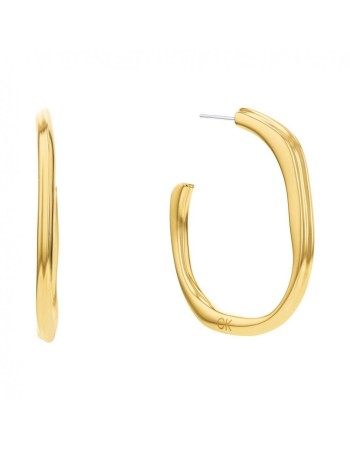 Σκουλαρίκια CALVIN KLEIN Goldplated Stainless Steel Hoops - 35000644