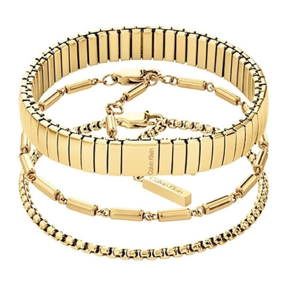 Βραχιόλι CALVIN KLEIN Γυναικείο Goldplated Stainless Steel Triple - 35000838
