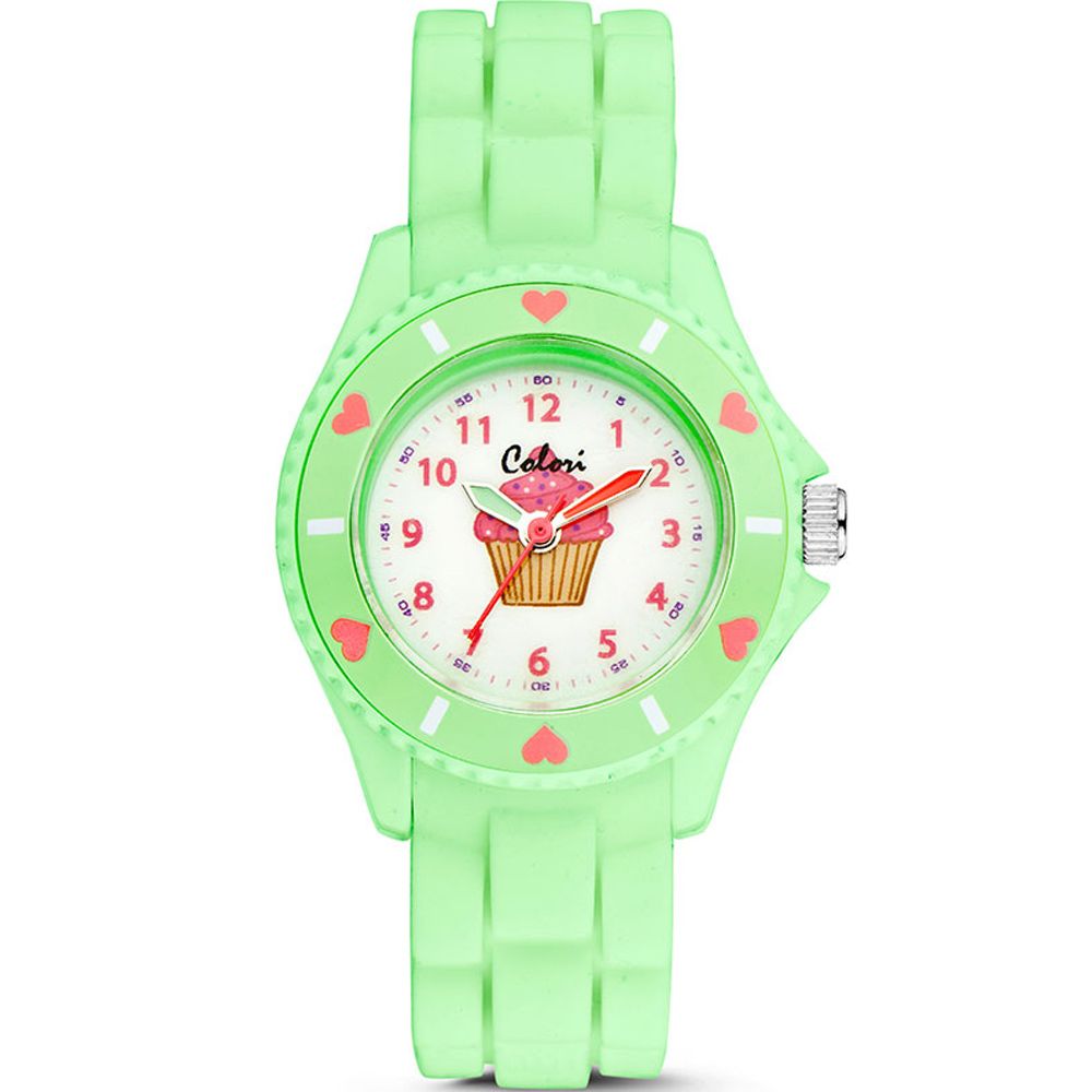 Ρολόι COLORI Kids Green Rubber Strap - CLK061