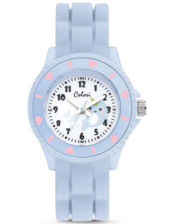 Ρολόι COLORI Kids Light Blue Rubber Strap - CLK114