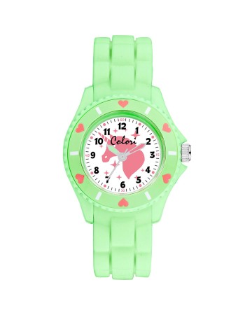 Ρολόι COLORI Kids Green Rubber Strap - CLK124