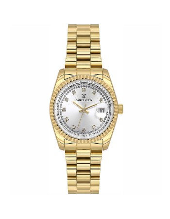 Ρολόι DANIEL KLEIN Premium Women's με καντράν Sunray Gold Plated Steel Bracelet - DK.1.13924-3