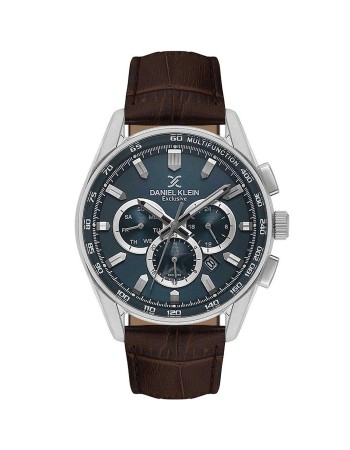 Ρολόι DANIEL KLEIN Men's Brown Leather Strap - DK.1.14002-3