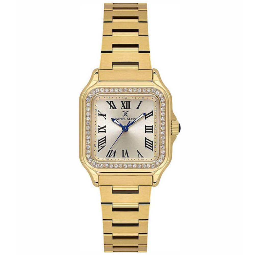 Ρολόι DANIEL KLEIN Premium Women's Square Gold Plated Steel Bracelet - DK.1.14040-2