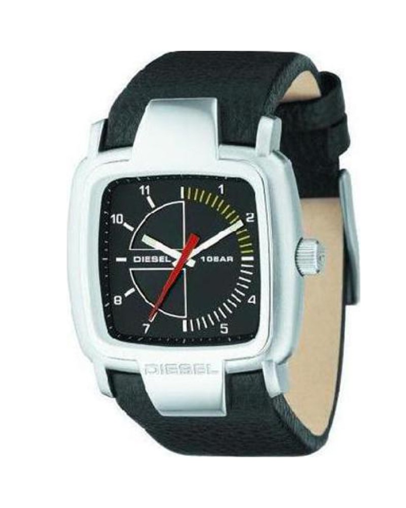Ρολόι Diesel Men Silver Case-Black Leather Strap - DZ4031