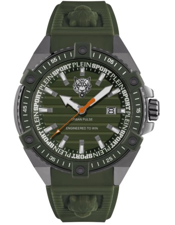 Ρολόι PLEIN SPORT Urban Pulse Stainless Steel Green Silicon Strap - PSFDA0224
