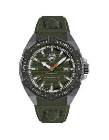 Ρολόι PLEIN SPORT Urban Pulse Stainless Steel Green Silicon Strap - PSFDA0224