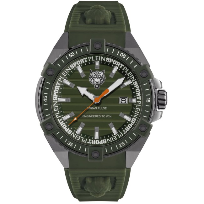 Ρολόι PLEIN SPORT Urban Pulse Stainless Steel Green Silicon Strap - PSFDA0224