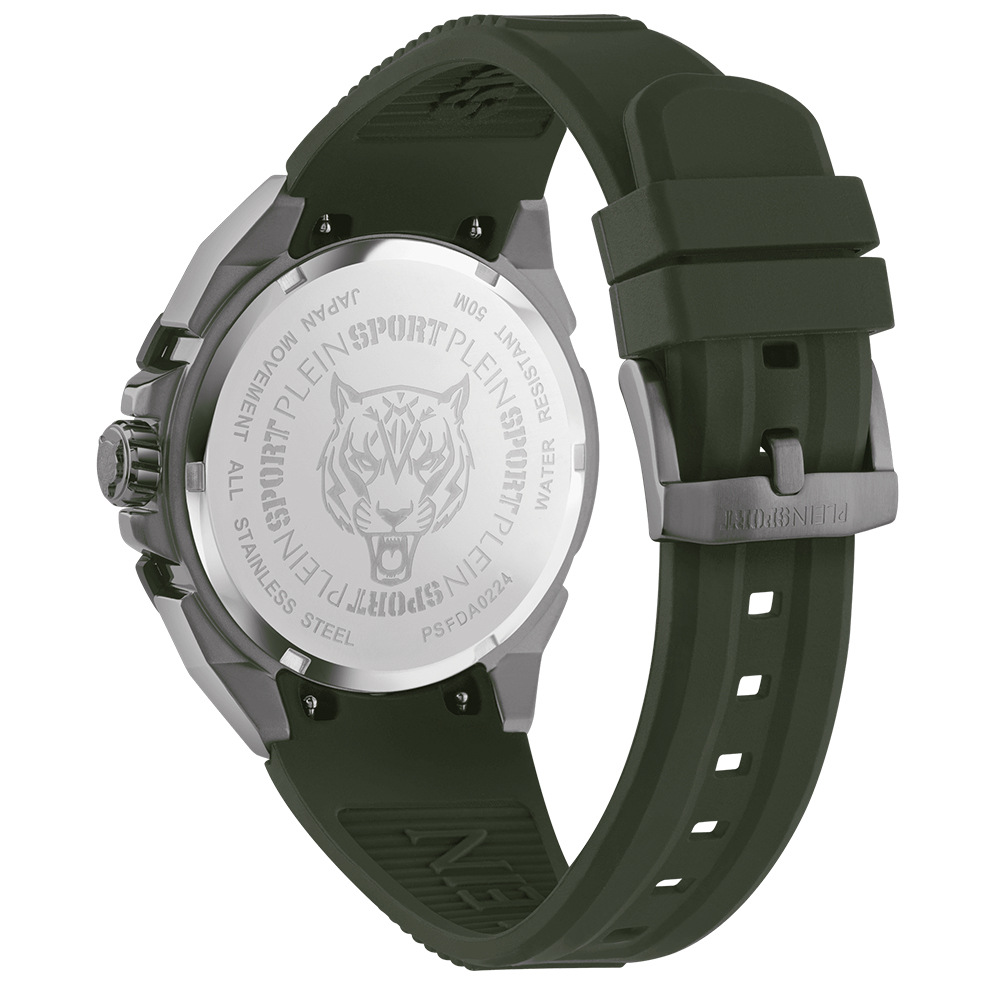 Ρολόι PLEIN SPORT Urban Pulse Stainless Steel Green Silicon Strap - PSFDA0224