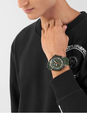 Ρολόι PLEIN SPORT Urban Pulse Stainless Steel Green Silicon Strap - PSFDA0224