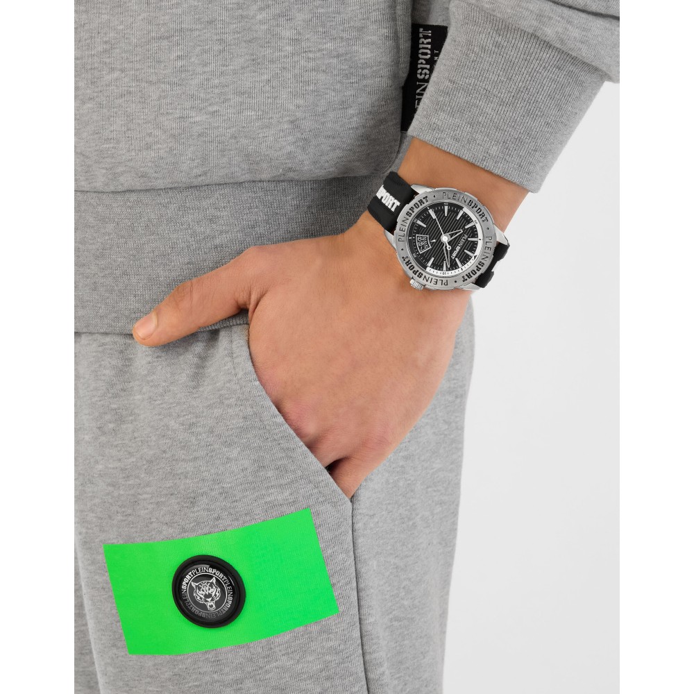 Ρολόι PLEIN SPORT Impact Stainless Steel Black Silicon Strap - PSGDA0424
