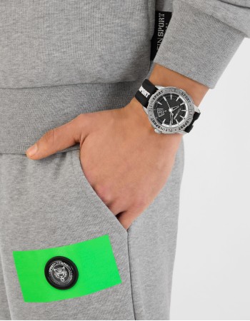 Ρολόι PLEIN SPORT Impact Stainless Steel Black Silicon Strap - PSGDA0424