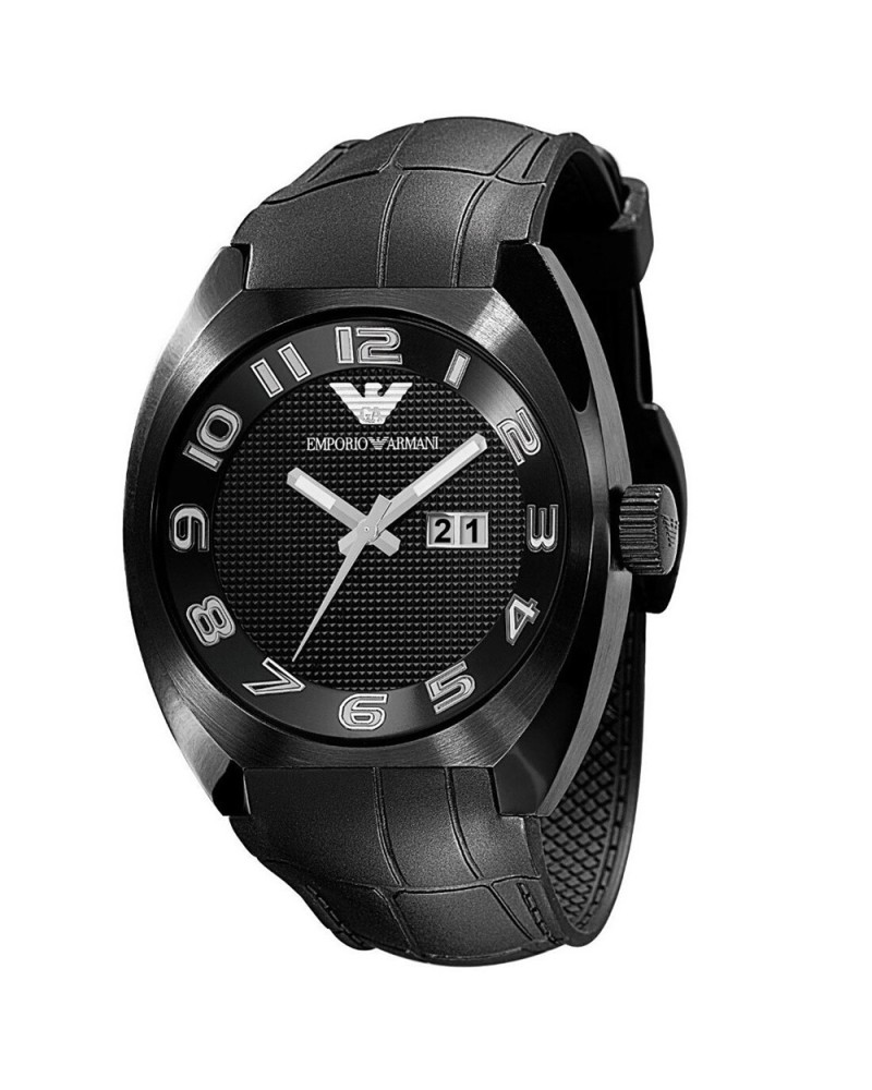 Ρολόι Emporio Armani Black Dial and Rubber Strap - AR5844