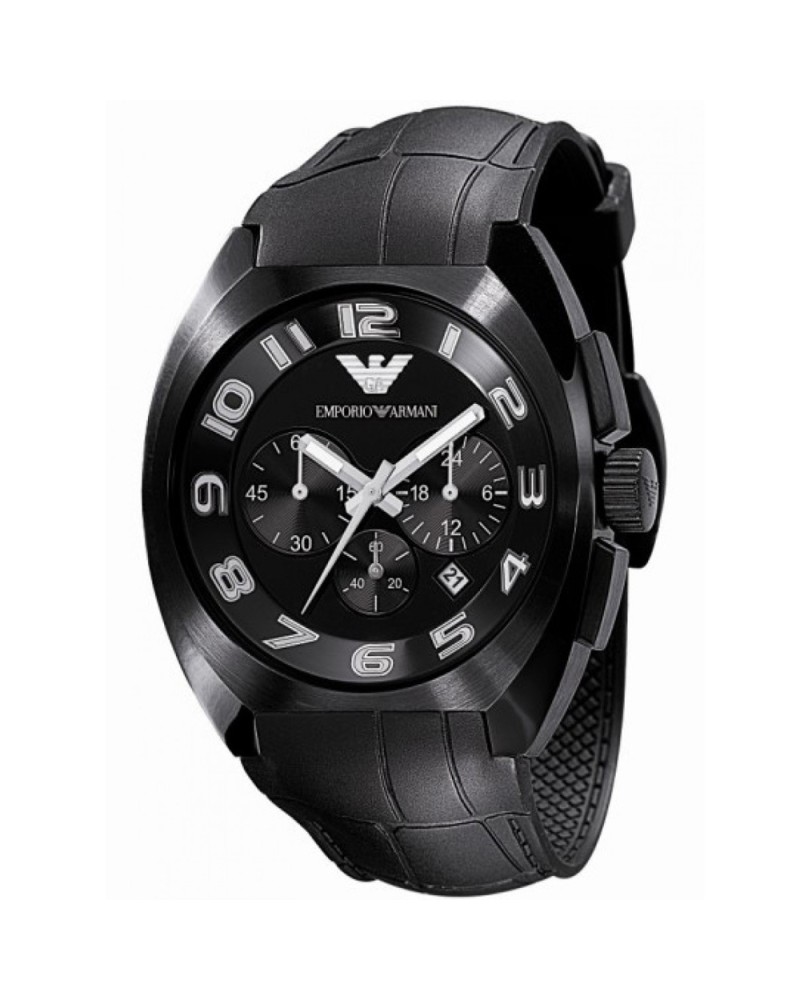 Ρολόι Emporio Armani Black Dial and Rubber Strap - AR5846