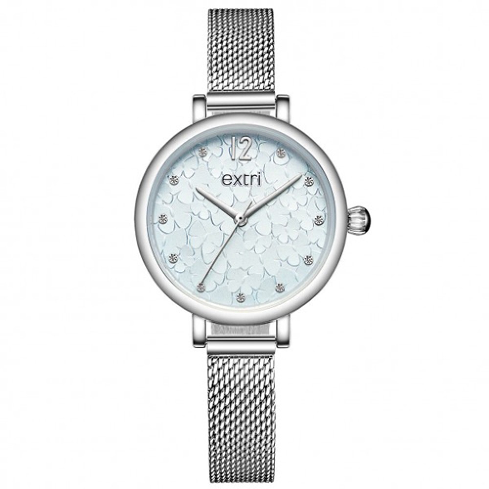 Ρολόι EXTRI Ladies Silver Steel Bracelet - E1018L-B
