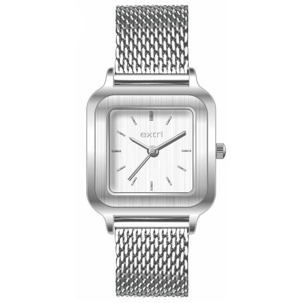 Ρολόι EXTRI Ladies Square Steel Bracelet - E1079L-A