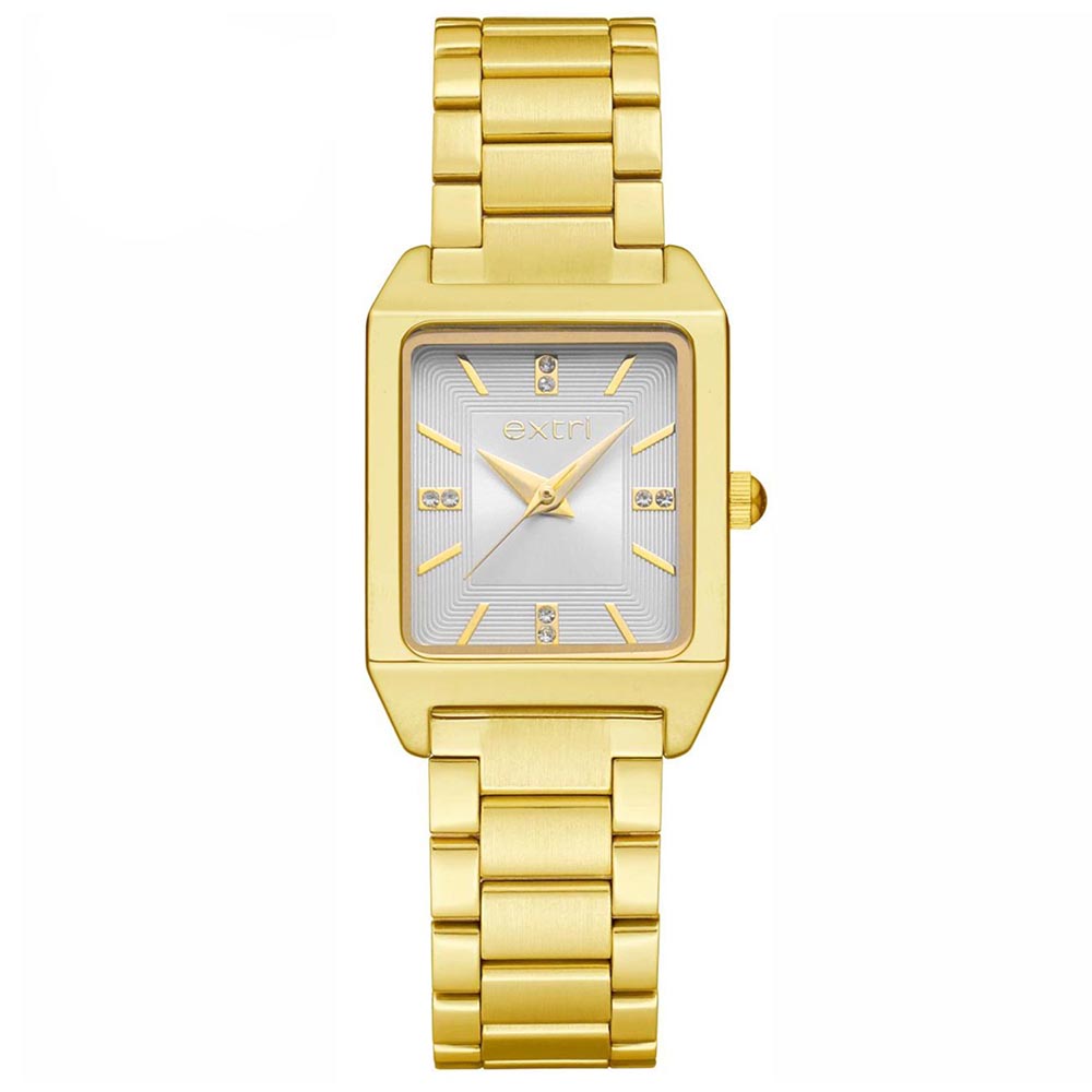 Ρολόι EXTRI Ladies Square Steel Bracelet - E1097L-A