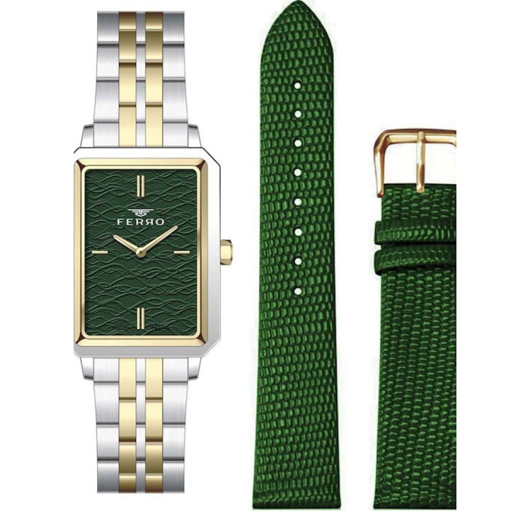 Ρολόι FERRO Two Tone Stainless Steel Bracelet - FL21626AWT-D6