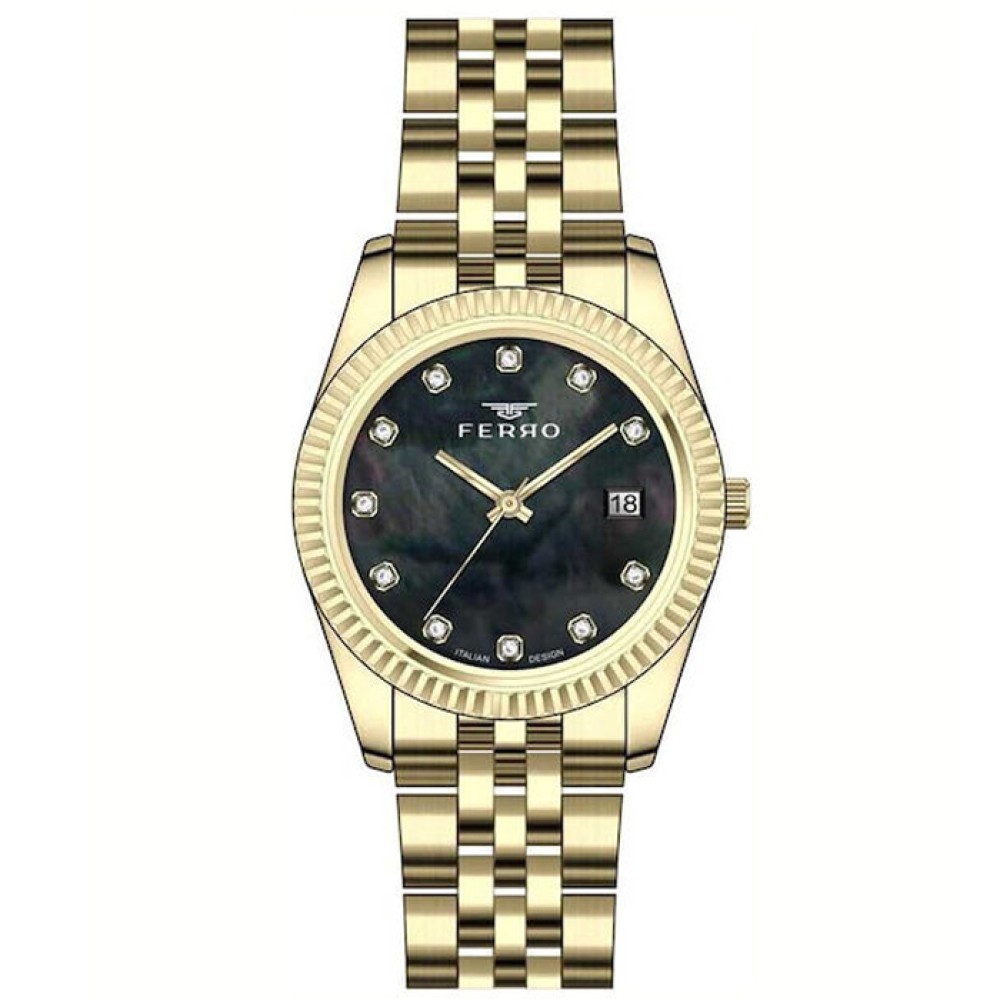 Ρολόι FERRO Gold Stainless Steel Bracelet - FL21743AWT-B