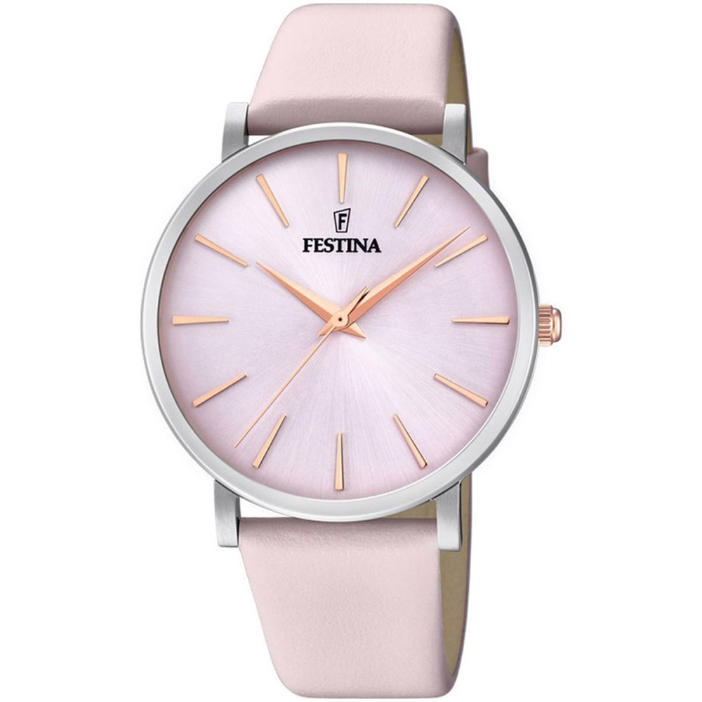 Ρολόι FESTINA Pink Leather Strap - F20371-2