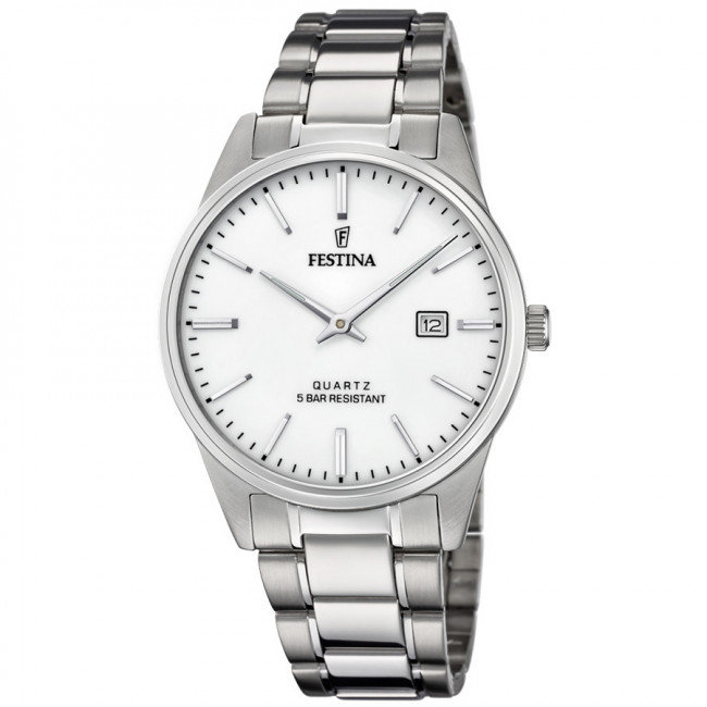 Ρολόι FESTINA Gent's Date Silver Stainless Steel Bracelet - F20511-2
