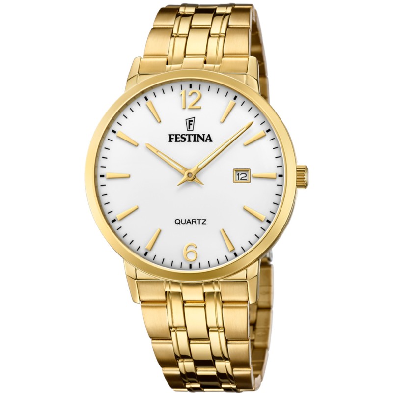 Ρολόι FESTINA Gent's Date Gold Stainless Steel Bracelet - F20513-2