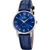 Ρολόι FESTINA Black Leather Strap Blue Dial - F20691-4