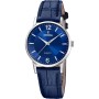 Ρολόι FESTINA Black Leather Strap Blue Dial - F20691-4