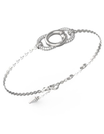 Βραχιόλι GUESS Steel Oh My G, μονόγραμμα G με πέτρες - JUBB04510JWRHL